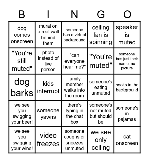 UUCL 2021 AUCTION PARTY Bingo Card