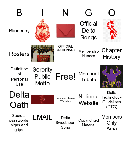DELTA TECHNOLOGY Bingo Card