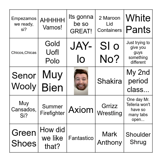 PROFE T BINGO Card