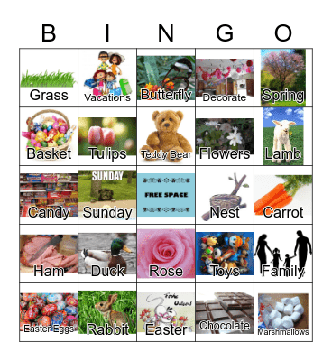 Easter Bingo Card