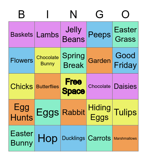 EASTER PARTY BINGO! 🐣 Bingo Card