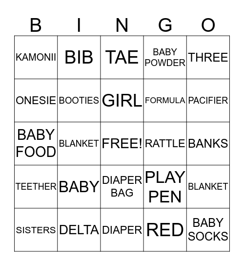 FUTURE DELTA KAMONII Bingo Card