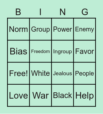 GROUP DYNAMICS Bingo Card