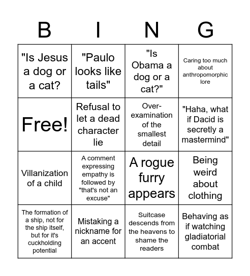 BCB Discord Bingo Card