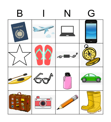 Nos objets Bingo Card