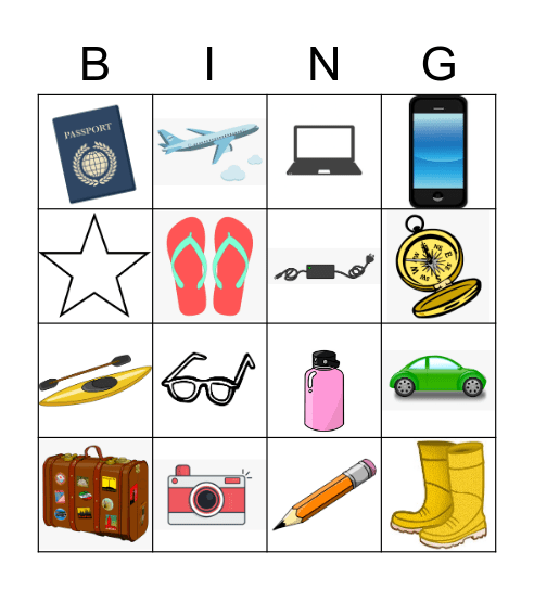 Nos objets Bingo Card