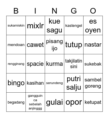 GalerWorldDomination Bingo Card