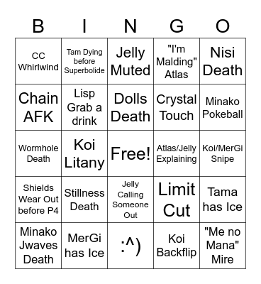 Teago Bingo Card