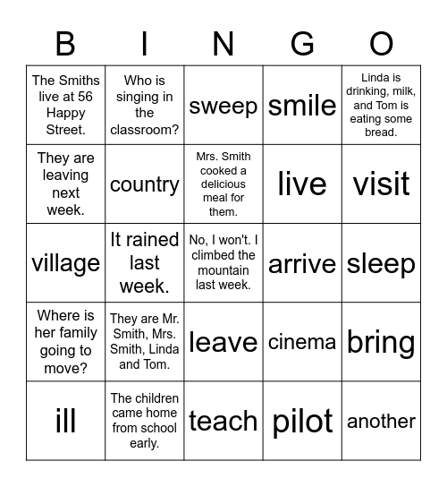 3B Main Card and Game Bingo Card