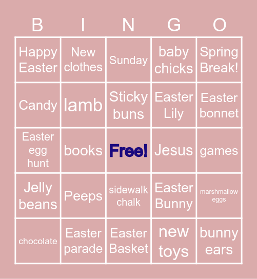 Easter Goodies! Bingo Card