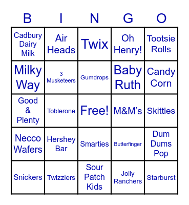 Harvest for Hunger Bingo Card
