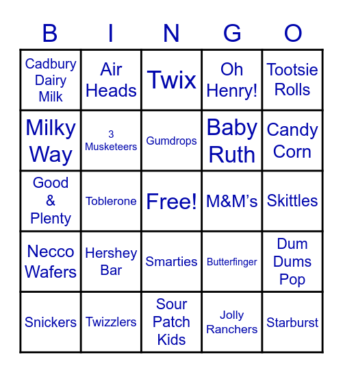 Harvest for Hunger Bingo Card