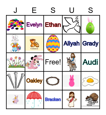 Easter Bingo Card
