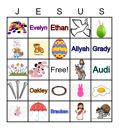 Easter Bingo Card