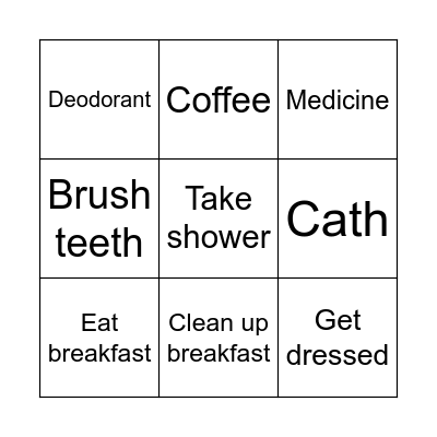 Monday Bingo Card