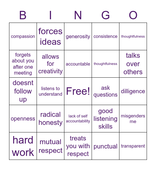 Deal Makers & Breakers Bingo Card