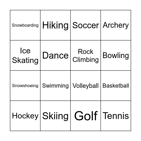 Bingo Card