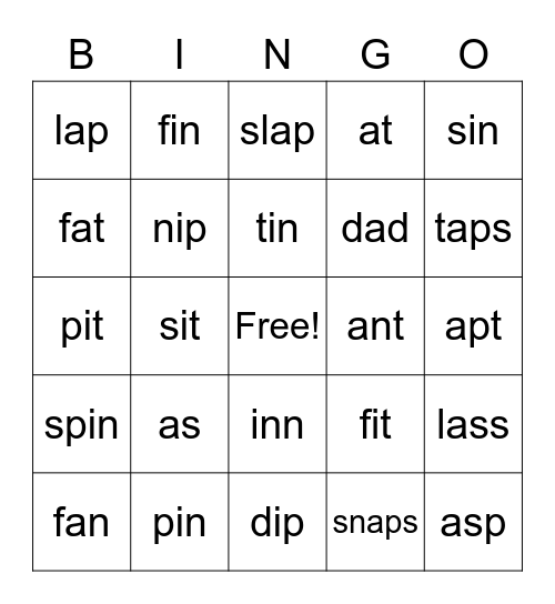 Concept 1-15 Bingo Card