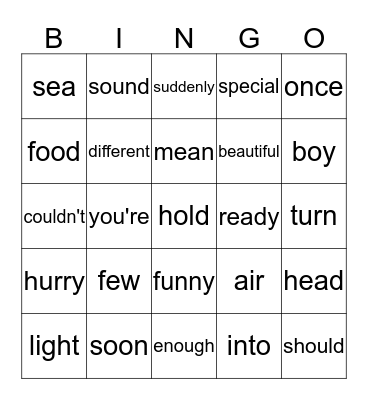 Unit 5 Week 3, 4 and Unit 6 Week 1  Bingo Card