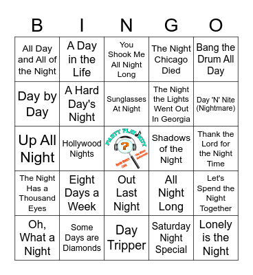 Night and Day Bingo Card