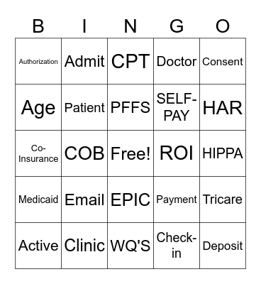 FCCC Patient Access Bingo Card