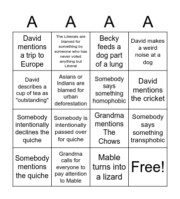 Easter BINGO Card