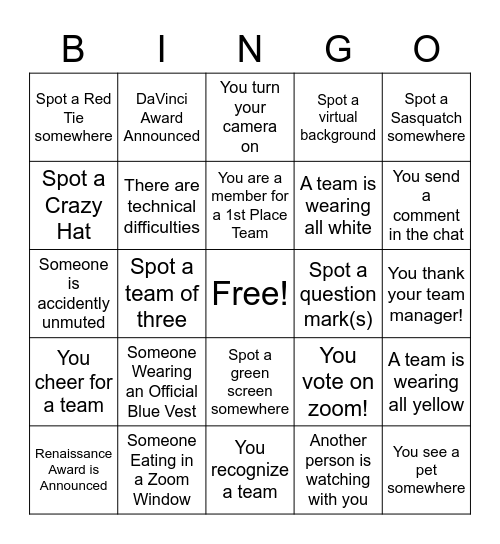 WA DI Affiliate Bingo Board Bingo Card