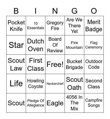 4056 Bingo Card