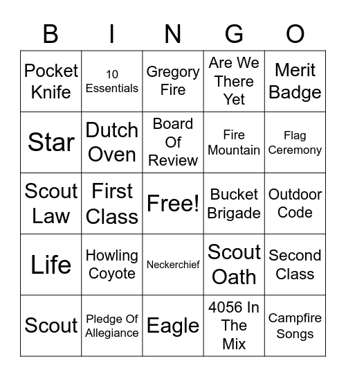 4056 Bingo Card