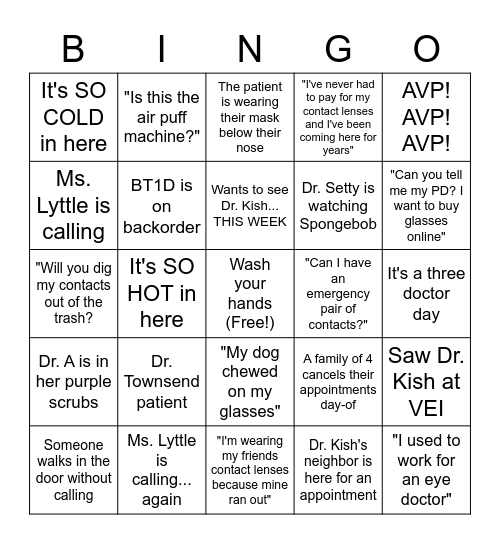 At the Office Bingo Card