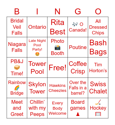 Chillin’ with my Peeps 2021 Bingo Card