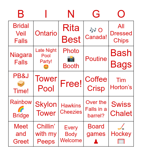 Chillin’ with my Peeps 2021 Bingo Card