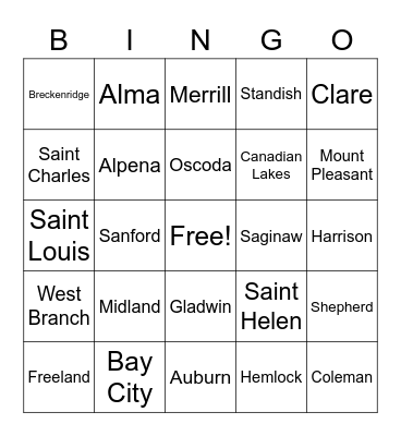 MidMichigan Health Bingo! Bingo Card