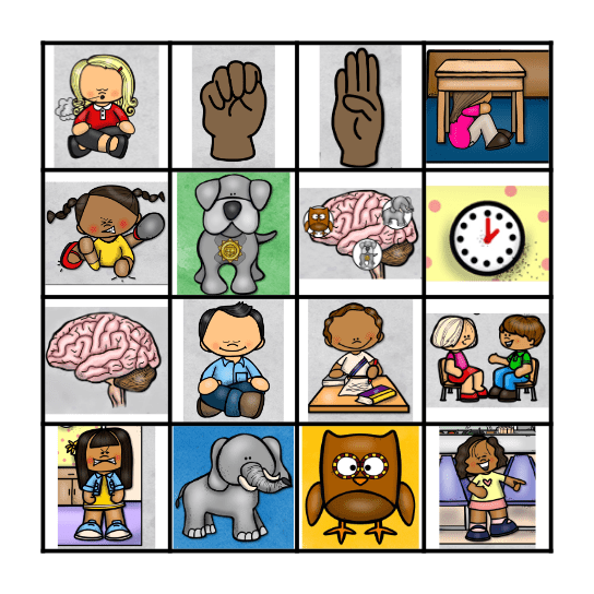 Flipping Your Lid Bingo Card