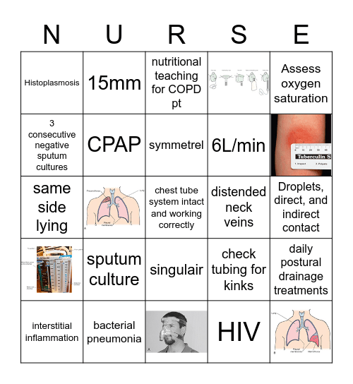 MS Respiratory CH 14 Bingo Card