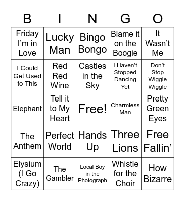 Good Friday Disco Bingo Card