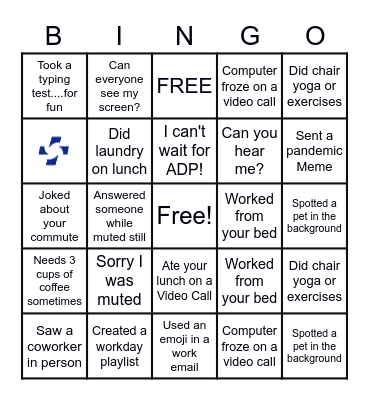 ADP Celebration Bingo Card
