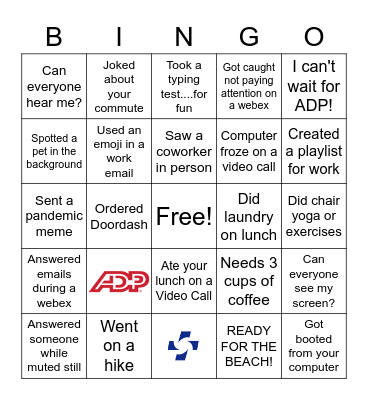 ADP Celebration! Bingo Card