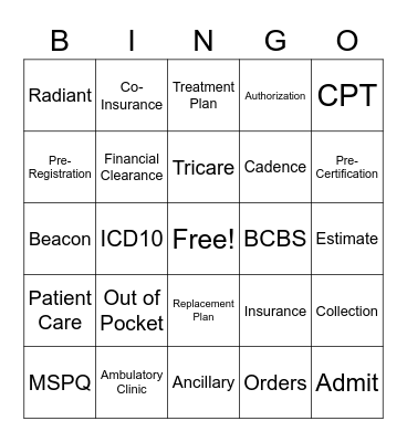 RSC PASC BINGO Card