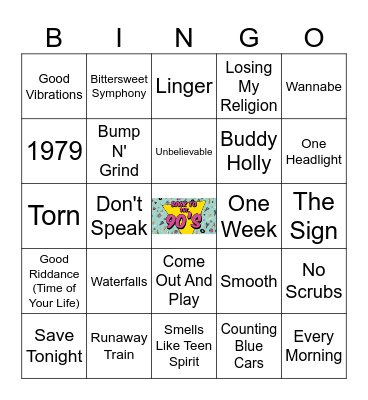 ALL OUT 90s ROUND Bingo Card