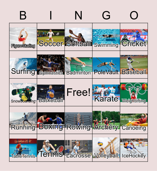 SPORTS Bingo Card