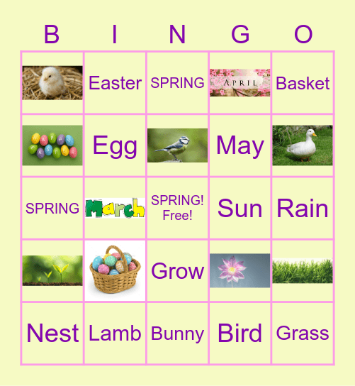 Spring Bingo Card