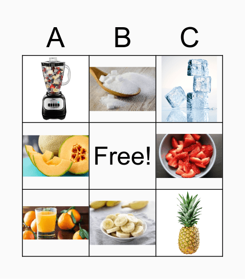 Fantastic Friends Healthy Living Bingo Card