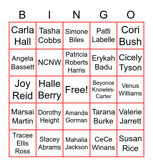 Black Girl Magic Bingo Card