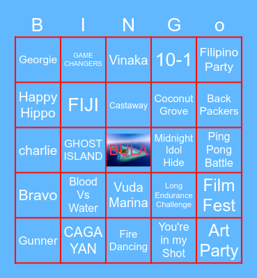 SURVIVOR ! Bingo Card