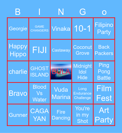 SURVIVOR ! Bingo Card