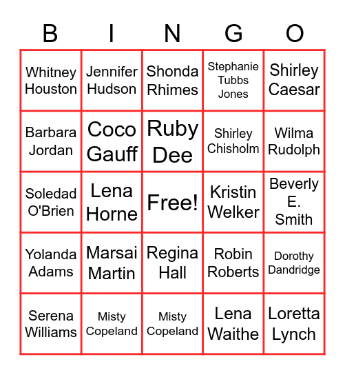 Black Girl Magic Bingo Card