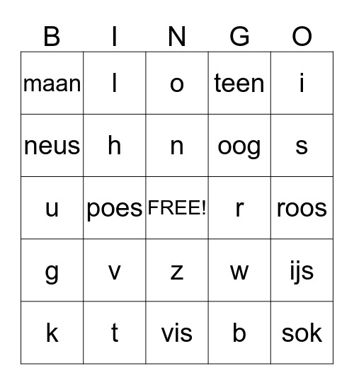 Sinterklaas Bingo!! Bingo Card