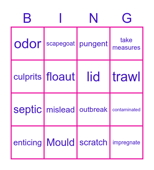 CAE 5 SESSION 4 Bingo Card