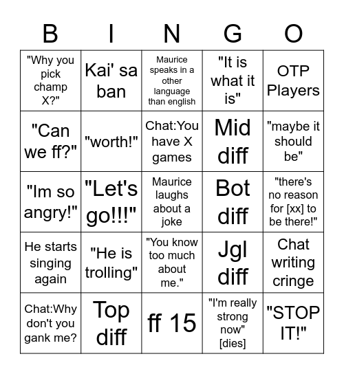 Amazingx Streambingo Card